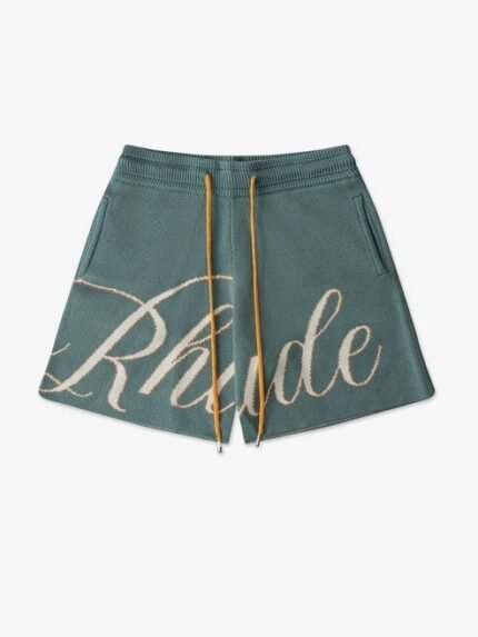 "RHUDE Script Logo Knit Shorts"