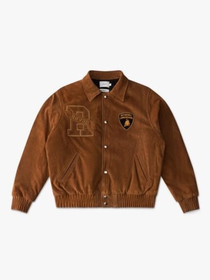 Rhude Automobili Varsity Jacket - Rev up your style with the Rhude Automobili Varsity Jacket, a sporty and stylish piece inspired by automotive aesthetics, perfect for a bold and fashionable statement."
