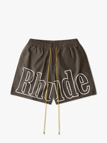 Stylish Rhude Logo Swim Shorts – Perfect blend of comfort and fashion for summer vibes.