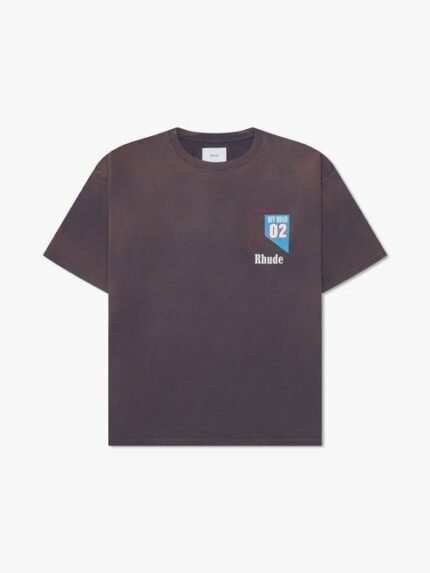 RHUDE 02 T-Shirt - A contemporary and minimalist tee with "02" design, perfect for versatile and casual streetwear.